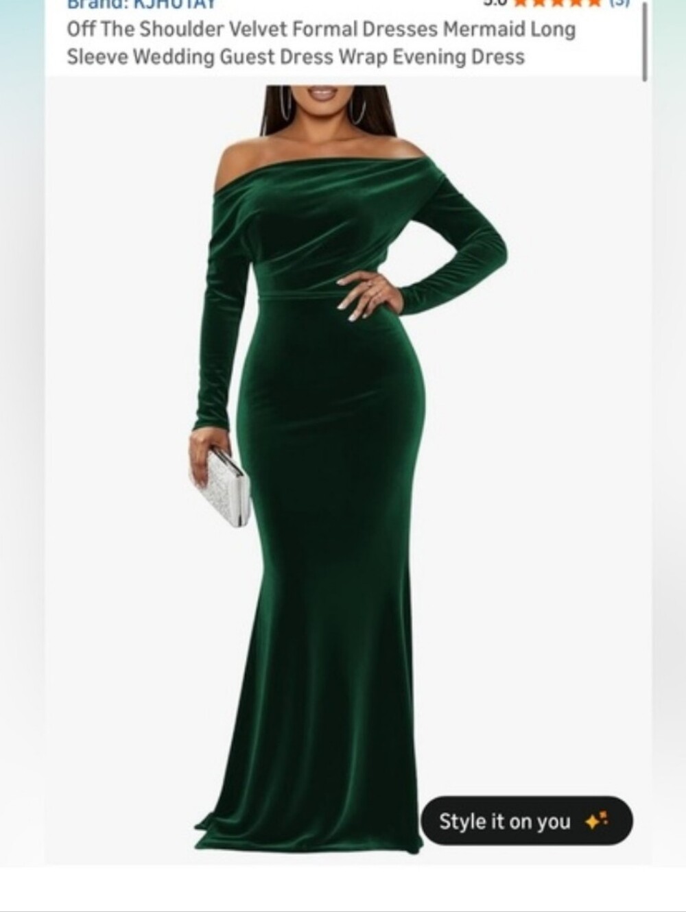 Off The Shoulder Velvet Dress